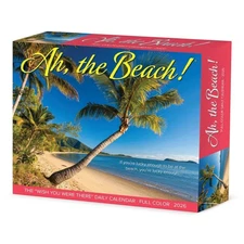 Willow Creek Press,  Ah The Beach 2026 Desk Calendar, 6.18'' X 5.43'', Daily Cal