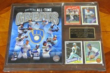 Milwaukee Brewers ALL-TIME GREATS Plaque MOLITOR Cooper JIM GANTER Robin Yount