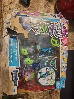 mlp my little pony queen chrysalis vs spike the dragon guardians of harmony toy 