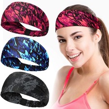 Workout Headbands for Men Women Sports Fitness Yoga Running Elastic Sweatband US
