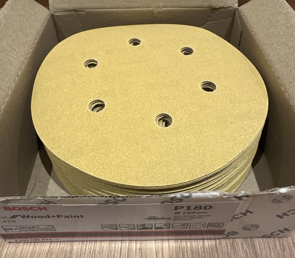 50X Bosch Professional Schleifscheiben 150Mm K180 Klett Gelocht Holz Und Farbe-image