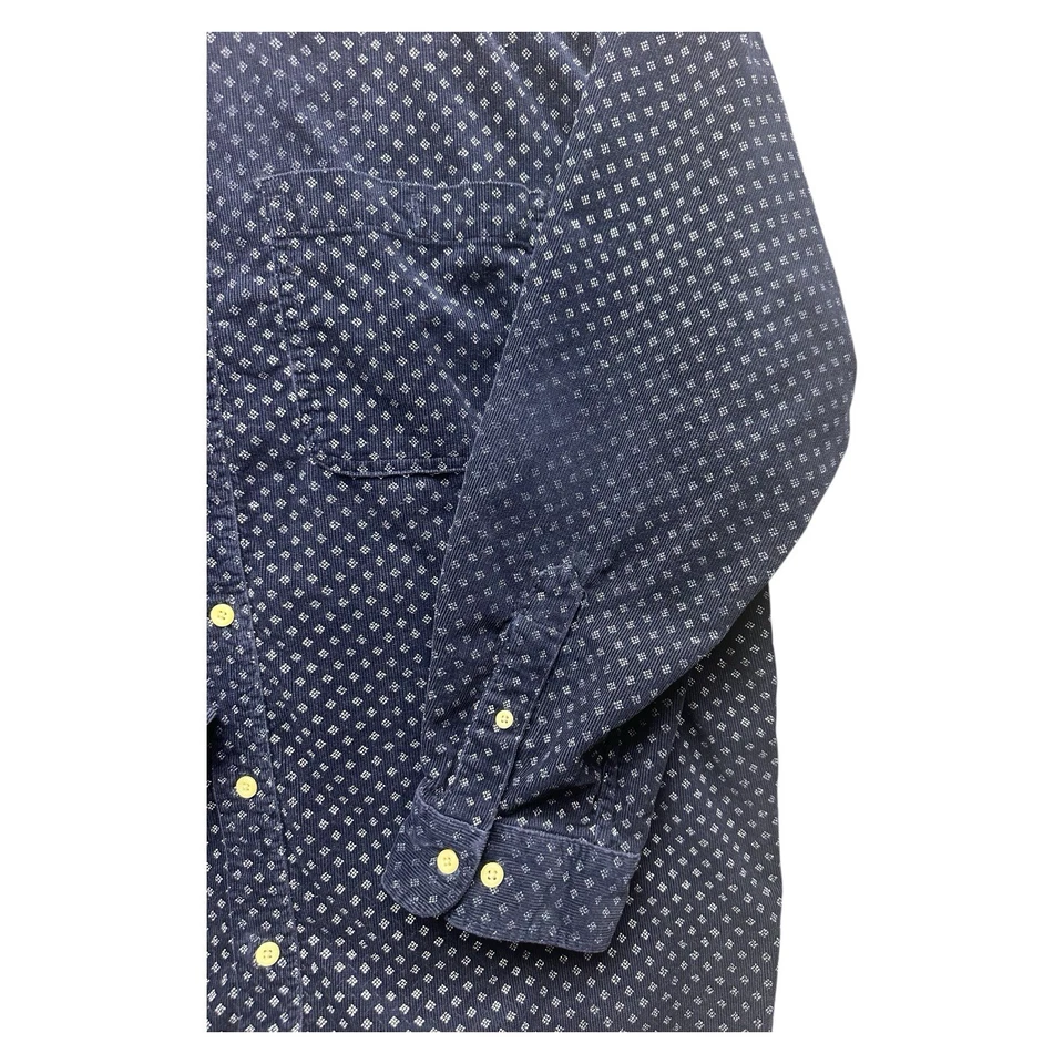 Northwest Territory Shirt Mens 3XL XXL Blue Geometric Corduroy Long Sleeve - Image 4 of 4