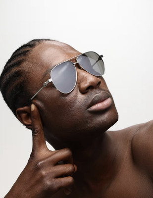 Lunettes de soleil neuves blanc cassé Ruston OERI122S24MET0017272 62 mode mm 100 % authentiques