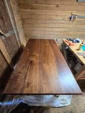 Genuine Old Growth Black Walnut Table With A River Birch Base
