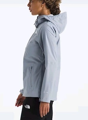 The North Face Women's DryVent Gray Hooded Full Zip Jacket Rain Coat! XL