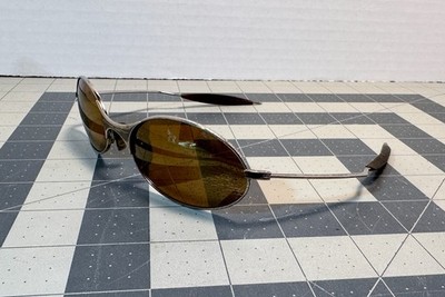 OAKLEY E-Wire (Gen 1) '90s Silver Frame, Brown Lens Vintage