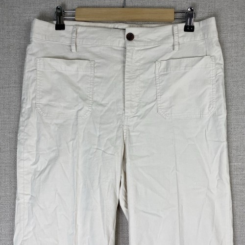 J Crew Lizzie Pants Women 31 Tall Natural Beige Patch Pocket Nautical Preppy NWT - Picture 5 of 12