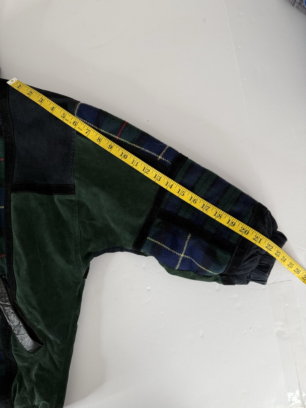 Vtg Brandon Thomas Patchwork Toggle Suede Leather… - image 16