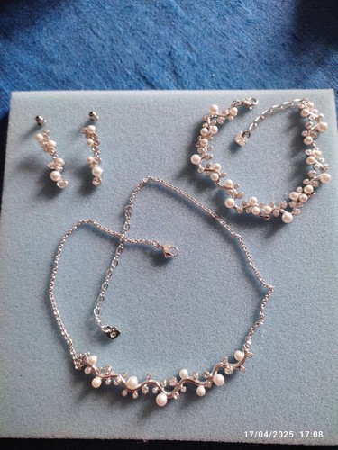 Swarovski Swan Parure Originale Vintage Mix Pearl Cristal Clear - 第 1/18 張圖片