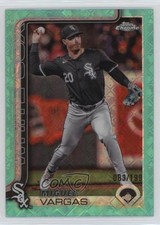 2025 Topps Chrome Logofractor Edition Aqua Refractor /199 Miguel Vargas #51 jc3