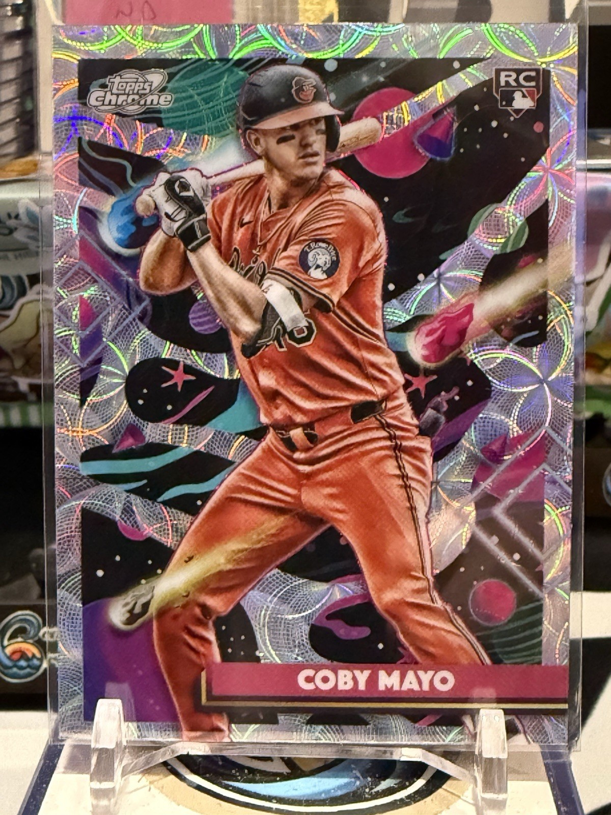 2025 Topps Cosmic Chrome Nucleus Refractor Coby Mayo #154 RC Rookie Orioles TZ