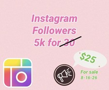 Followers 5k For $25 IG