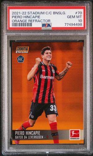 PSA 10 Piero Hincapie 2021-22 Topps Bundesliga Stadium Club Chrome /25 Rookie