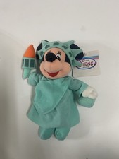 Disney Store Liberty Minnie Mouse Bean Bag Plush Stuffed Statue of Liberty Toy