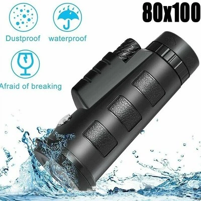 MARKENLOS Profi Monokulare Teleskop, HD 80X100 Monokular Wasserdicht monokular-Teleskope