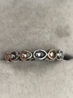 Pandora Vintage 925 Sterling Silver Ring Size L 1/2 Band Eternity Gold