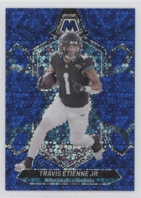 2024 Panini Mosaic No Huddle Blue Mosaic Prizm 68/75 Travis Etienne Jr #100 0i8b