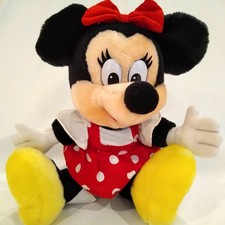 Minnie Mouse Plush Disney Stuffed Animal Vintage Disneyland Walt Disney World