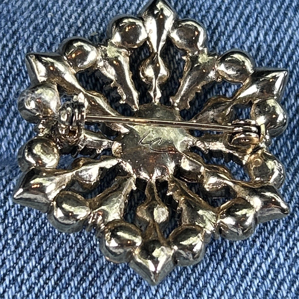 Liz Claiborne? Broche Diamantes de Imitación Bronce, Dorado, Ámbar, Verde Colores Otoño por LC Foto 4 de 4