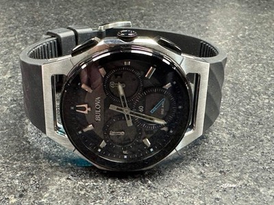 Bulova Curv Chronograph Men's Quartz Wristwatch 98A161 Stainless Used
