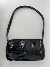 Preston York Clutch Purse Shoulder Bag Handbag Shiny Black Medium Size Preston York Clutch Purse Shoulder Bag Handbag Shiny Black Medium Size