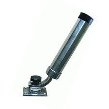 Portacanna da pesca a base per barca, orientabile, in acciaio inox, 4 viti