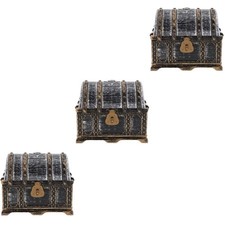  3 Count Multi-function Pirate Box Treasure Chest with Lock Birthday Party Giant