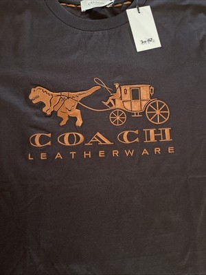 COACH REXY CARRIAGE TSHIRT 恐竜Tシャツ✨ NEW Designer COACH Woman's- Rexy Carriage Black Dinosaur T Shirt