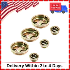 Steel Drum Bung Set, 2-3/4" Bung Cap Plugs with Plated Coating for 55 Gallon Bar