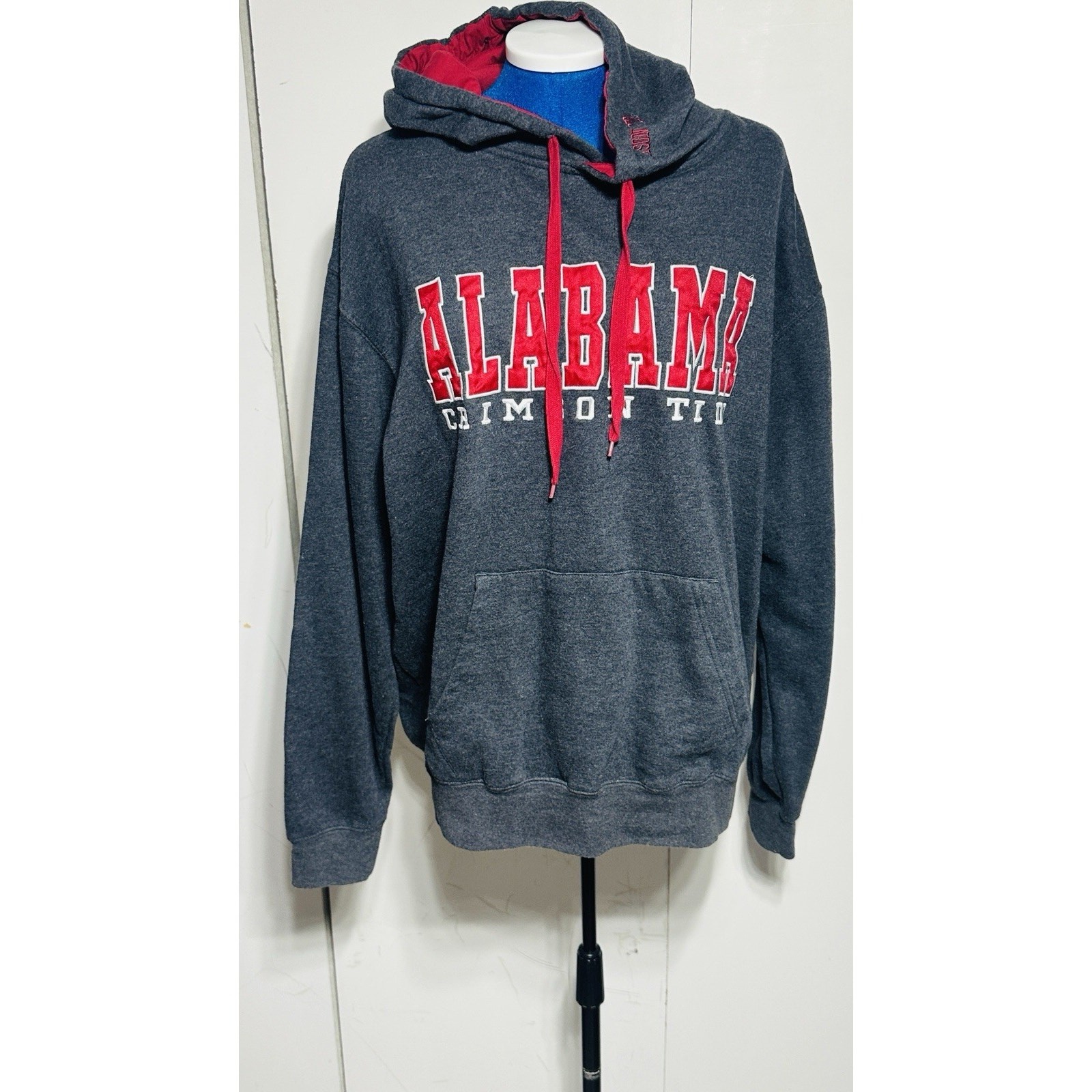 Vintage 90s Alabama Crimson Tide Hoodie Sweatshirt Mens XL Fit Gray Embroidered