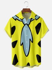 Cartoon Chest Pocket Hawaiian Shirt