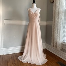 Christina Wu Formal Dress Size 10 Rosewood Beige Color Bridesmaid, Prom