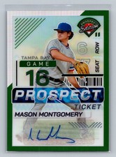 2024 Panini Prospect Edition Mason Montgomery Green Signatures Holo Auto #29