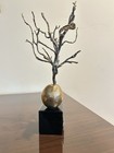 Original Bronze Sculpture “Apricot   10.5” X 5” Solid Obsidian Base — photo 3