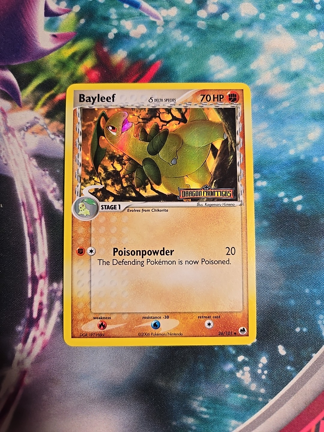 Bayleef (Reverse Holo) 26/101 EX Dragon Frontiers (LP/LP-) Pokemon TCG