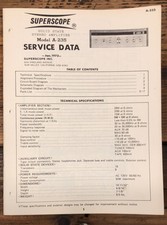 Superscope A-235 Amplifier  Service Manual *Original*