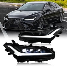 2x Triple Beam LED Headlight Assembly For Toyota Avalon 2019-2021 Front Lamps
