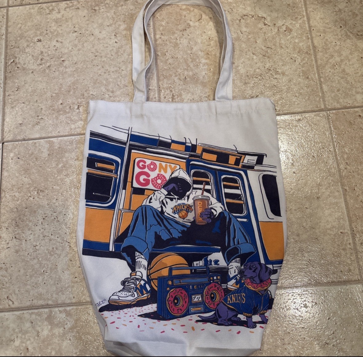 NY Knicks MADSTEEZ Dunkin' Collaboration Tote Bag 2026 LIMITED