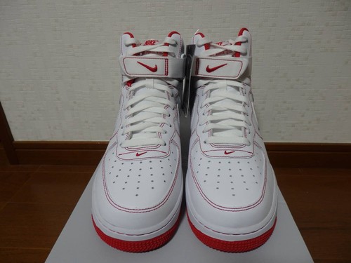2021 Nike Air Force 1 High 07 White White-University Red CV1753-100 Men Us9 - Picture 4 of 6