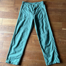 orSlow Fatigue Pants Green Cotton Size 1 Made in Japan