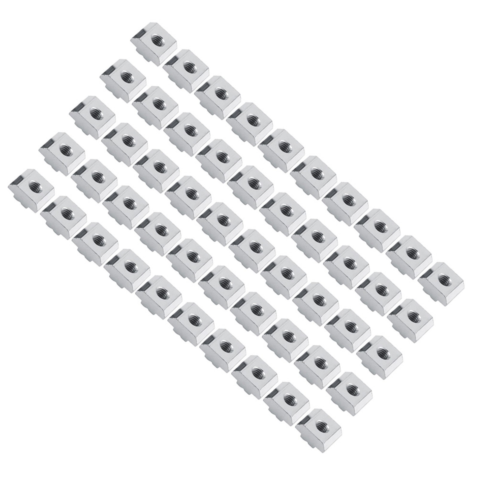 50pcs T Slot Nut Nickel Plated Fasteners For Aluminum Profiles