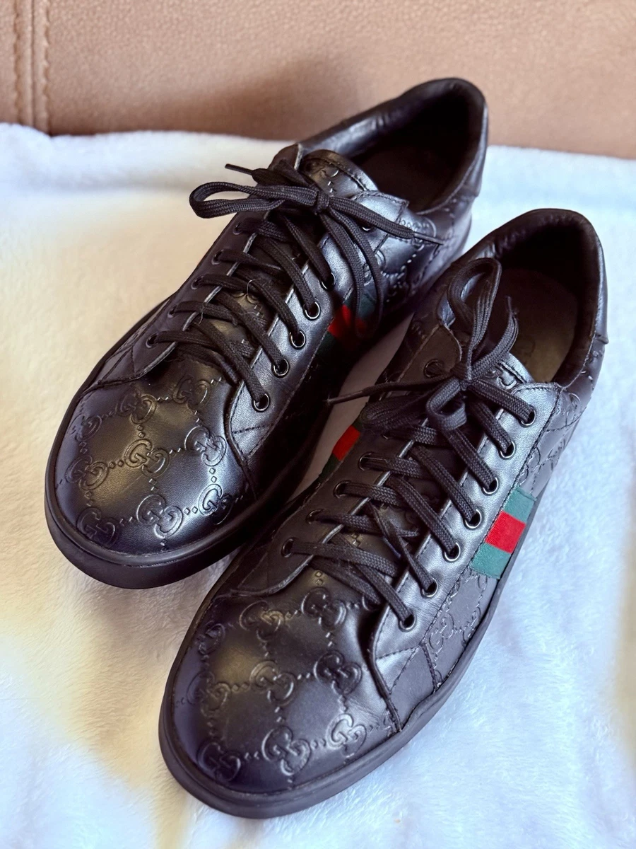 Gucci Black Striped Casual Shoes for Men for sale | eBay