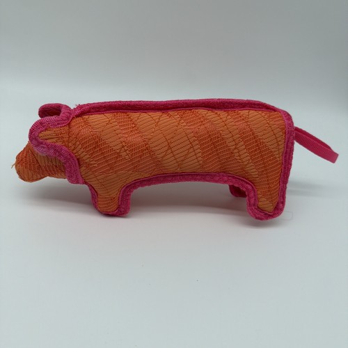Duraforce Pig Dog ToyPink And Orange 9”