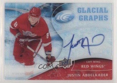 2009-10 Upper Deck Ice Glacial Graphs Justin Abdelkader #GG-JA Auto 01qm