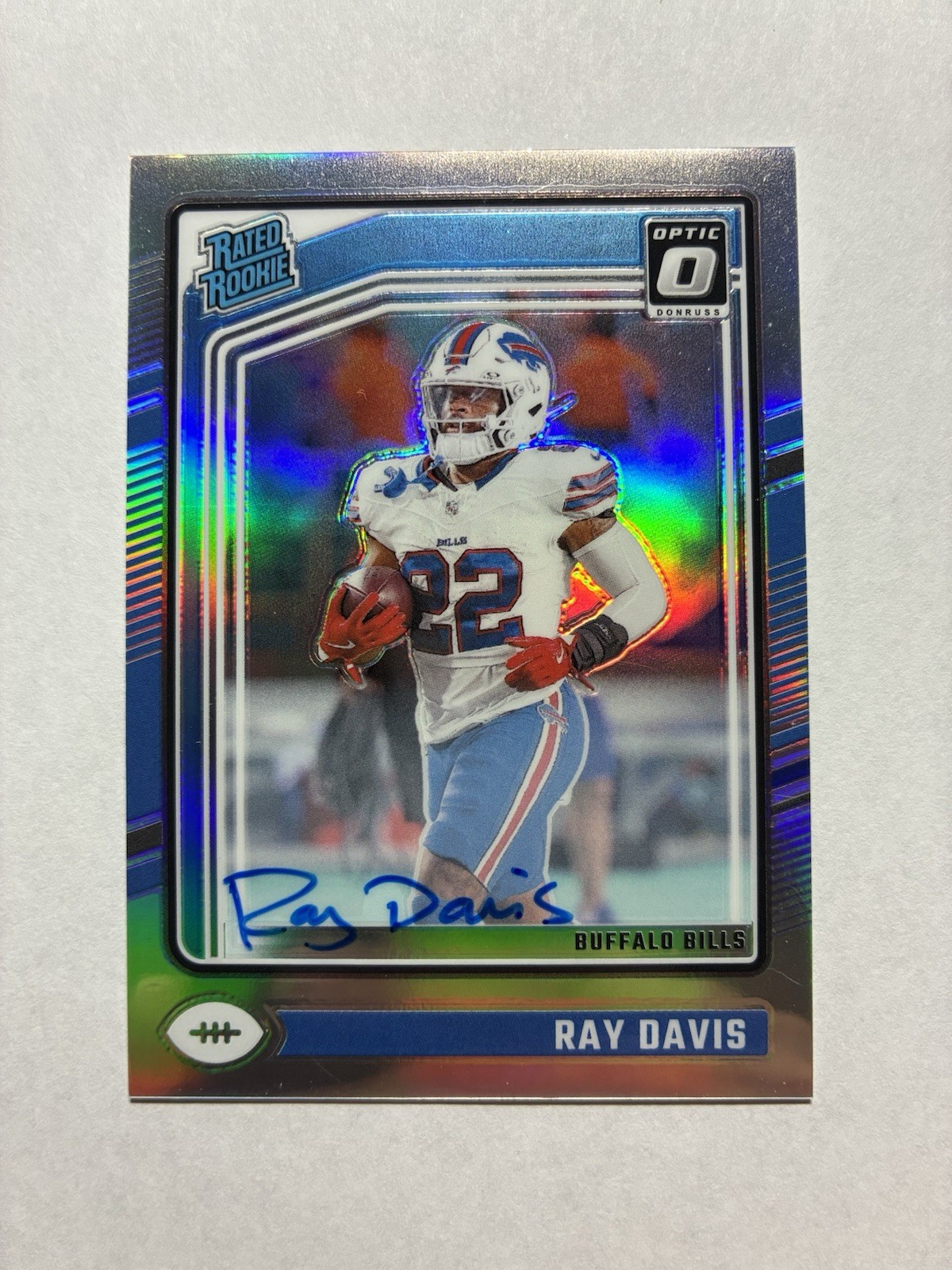 2024 Panini Donruss Optic Rated Rookie Ray Davis Auto Holo Prizm /150