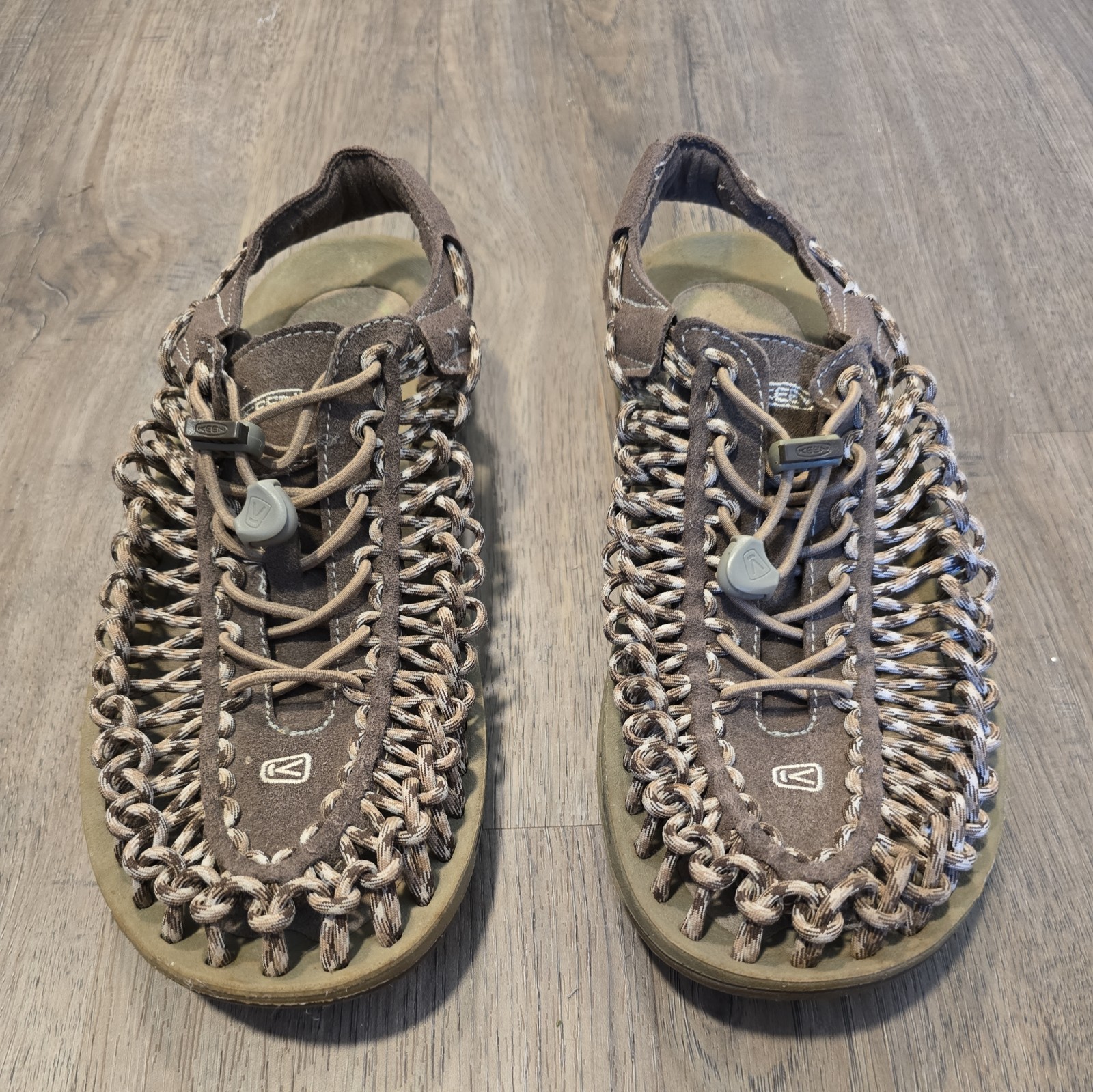 Keen Uneek Tan sandalo fronte mare uomo taglia 10