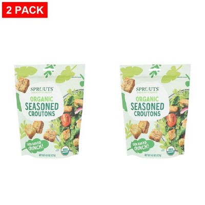 2 Pack - Sprouts Organic Seasoned Croutons 4.5 oz