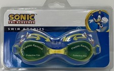 Sonic The Hedgehog Swim Goggles Kids 3 Anti-Fog Adjustable Strap SEGA New