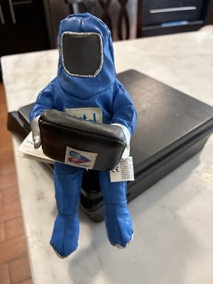 Intel Inside Centrino Glossy Blue Bunny People Plush Holding Laptop