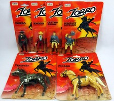 Zorro (Filmation) - Gabriel - Set complet de 6 action-figures : Amigo, Ramon, Go